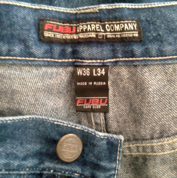 FUBU Apparel Mens Jeans 36 x 34 Blue Carpenter Style - Picture 8 of 9